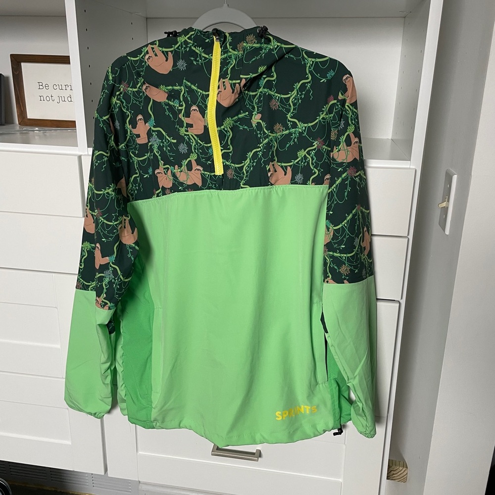 Sprints Green and Black Sprints Jacket with Sloth Print